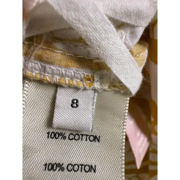 Rebecca Taylor NYC Yellow Floral Wide Leg Jumpsuit Size 8 with Fabric Tear - Picture 6 of 9